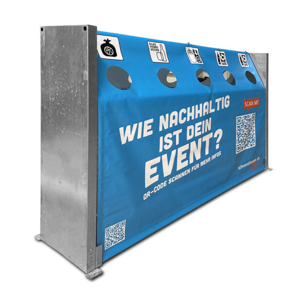 Recycling Trennbox - ideal für Events zum Trennen von Abfällen und Wertstoffen.